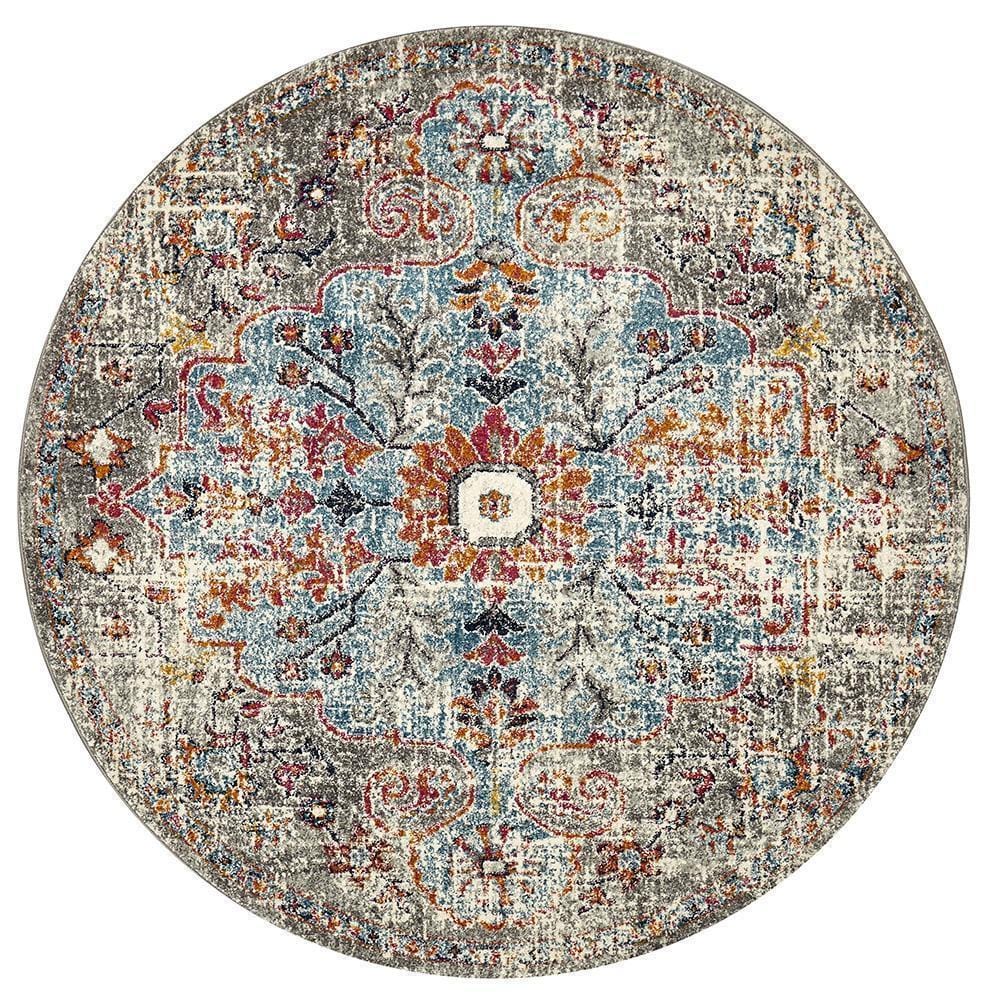 Museum Huxley Multi Coloured Round Rug – Simple Style Co