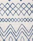 Rug Culture RUGS Nadia White Blue Tribal Runner Rug (Discontinued)