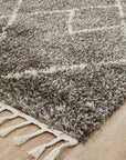 Rug Culture RUGS Nahla Grey Fringed Tribal Runner (Discontinued)