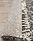 Rug Culture RUGS Nahla Grey Fringed Tribal Runner (Discontinued)