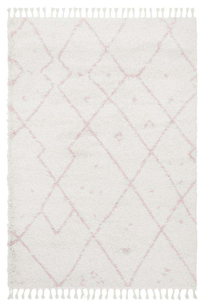 Rug Culture RUGS Nahla Pink Fringed Tribal Rug (Discontinued)