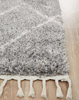 Rug Culture RUGS Nahla Silver Fringed Tribal Rug (Discontinued)