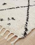 Rug Culture RUGS Nahla White Fringed Tribal Runner (Discontinued)