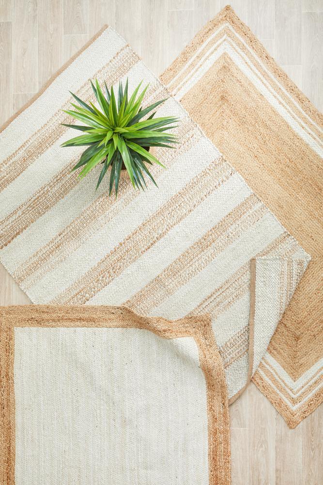 Noosa Diamond Natural Jute Rug Simple Style Co