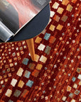 Rug Culture Rugs Oxford Squares Rust Rug