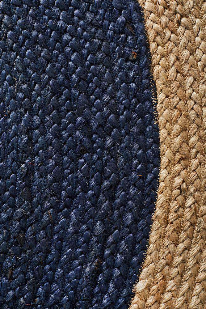 Rug Culture Rugs Polo Navy Round Jute Rug