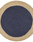 Rug Culture Rugs Polo Navy Round Jute Rug