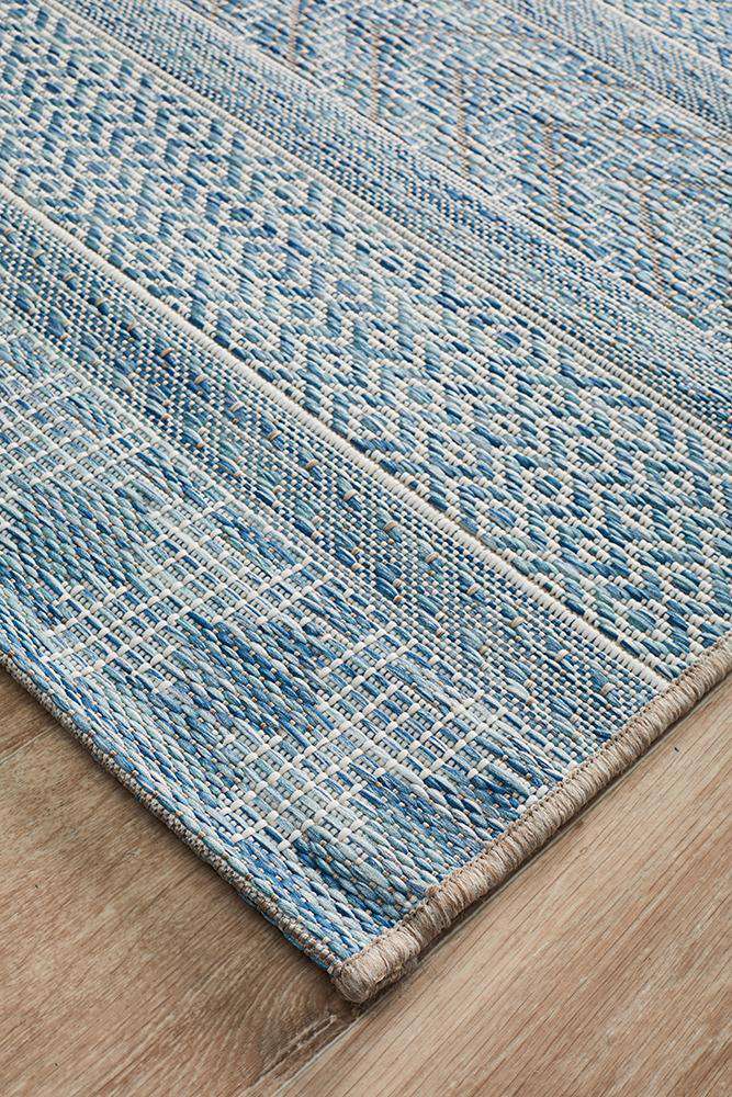 Rug Culture RUGS Pylos Outdoor Runner - Blue