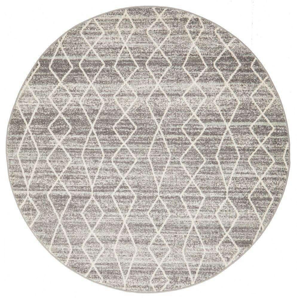 Simple Gray Distressed Rug Remini Grey Distressed Round Rug - Simple Style Co
