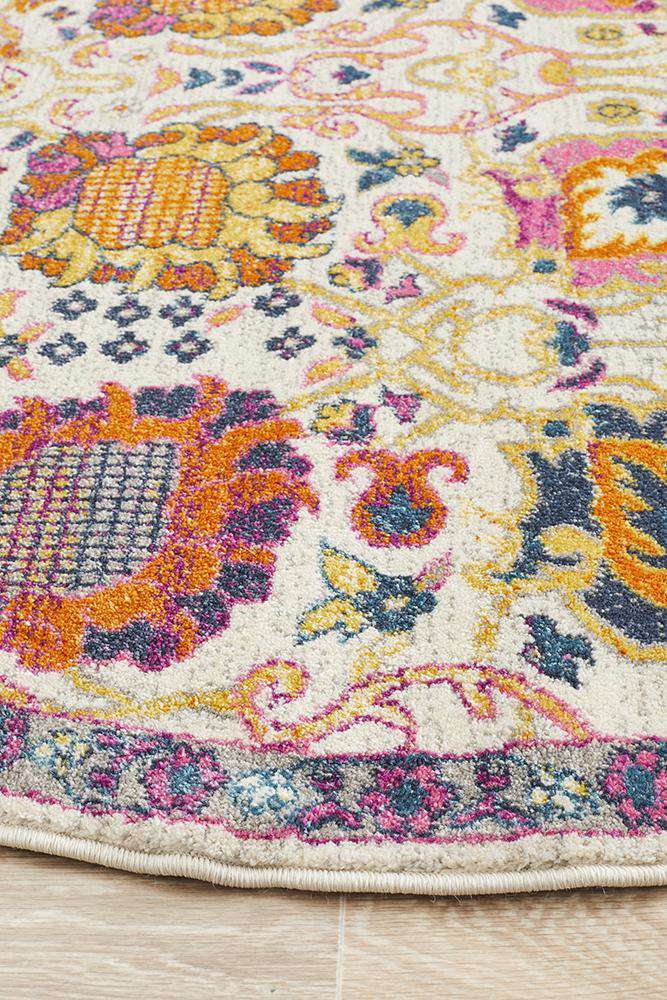 Rug Culture RUGS Reyha Traditional Round Rug