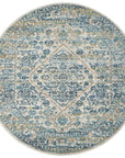 Rug Culture RUGS Rimini Blue & Grey Transitional Round Rug (Discontinued)