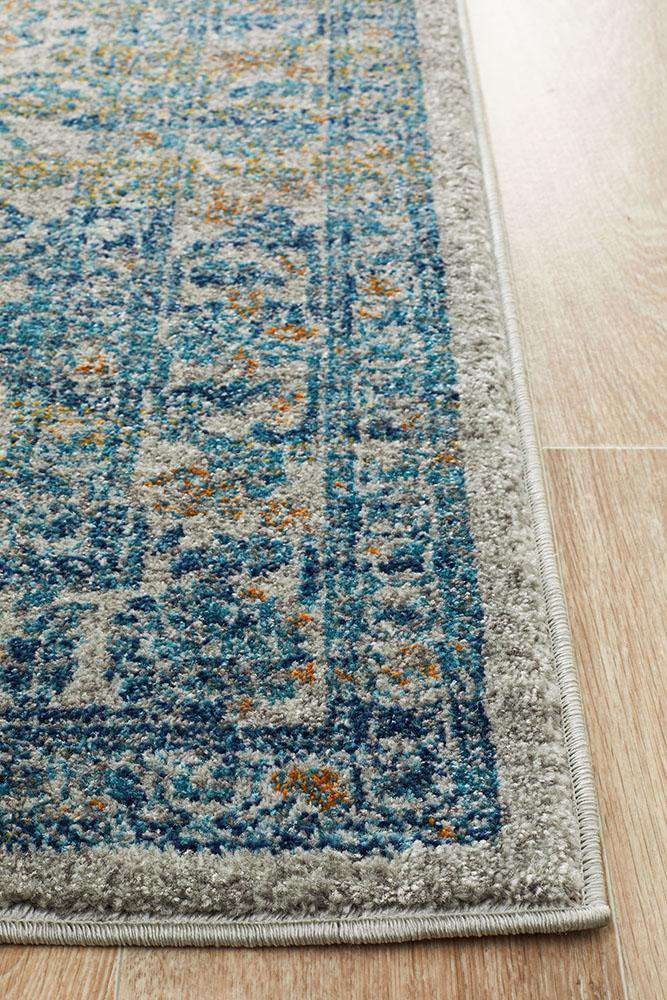 Rug Culture RUGS Rimini Blue &amp; Grey Transitional Rug (Discontinued)