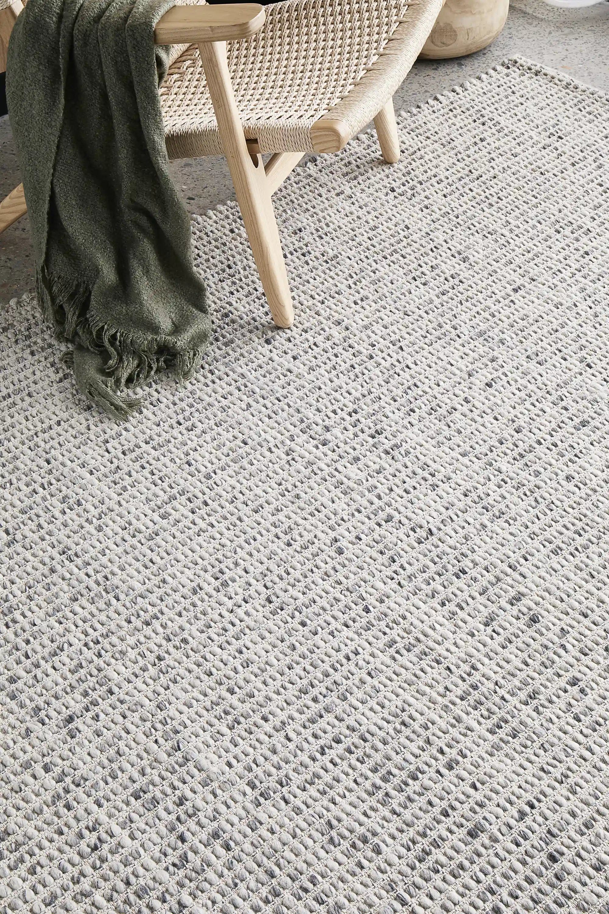 Skandi Felted Wool Rug Grey | Rugs Online - Simple Style Co