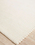 Rug Culture RUGS Skandi Natural White Felted Wool Rug