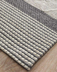 Rug Culture RUGS Studio Silver Textured Wool Rug