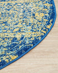 Rug Culture RUGS Suchi Blue Transitional Round Rug (Discontinued)