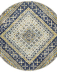 Rug Culture RUGS Toulouse Traditional Round Rug -Navy