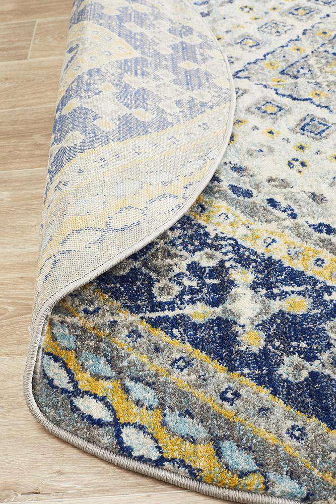 Rug Culture RUGS Toulouse Traditional Round Rug -Navy