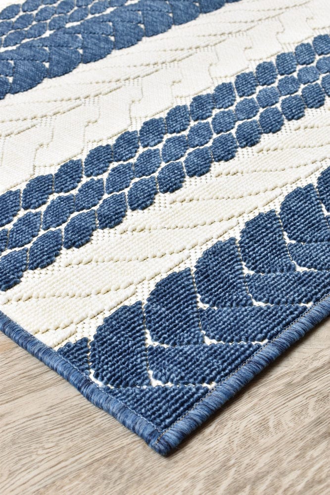 Visalia Blue & White Outdoor Rug Simple Style Co