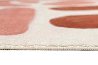 Sapa Pink and Red Abstract Washable Rug
