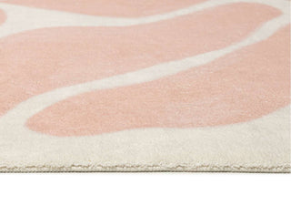 Sapa Pink and Red Abstract Washable Rug