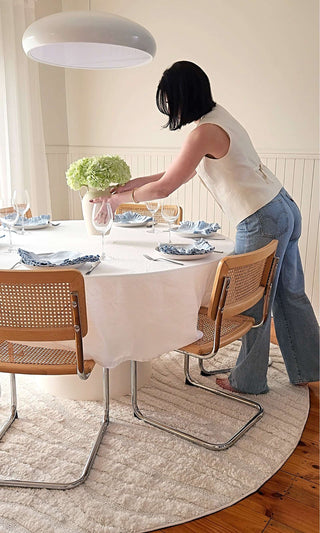 Sisco Ivory Abstract Round Rug