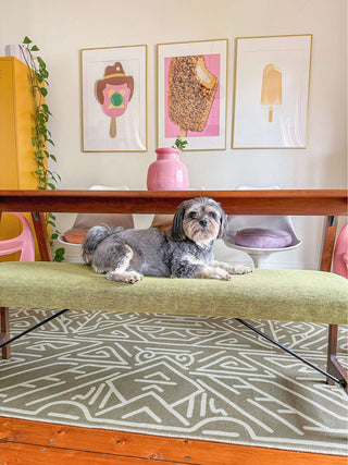 Talah Olive Indoor Outdoor Washable Rug