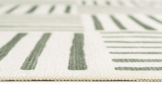 Talamook Green Matchstick Indoor Outdoor Washable Rug