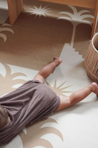 Tanta Brown Print Indoor Outdoor Washable Rug