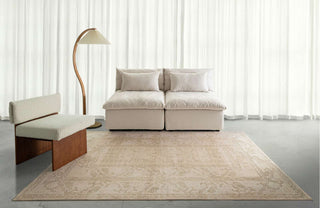 Teruel Traditional Beige Washable Rug