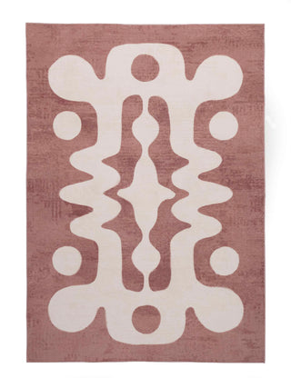 Thio Mirage Rose Clay and Cream Washable Rug