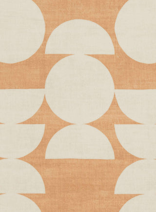Tiari Half Moons Printed Peach and Cream Washable Rug