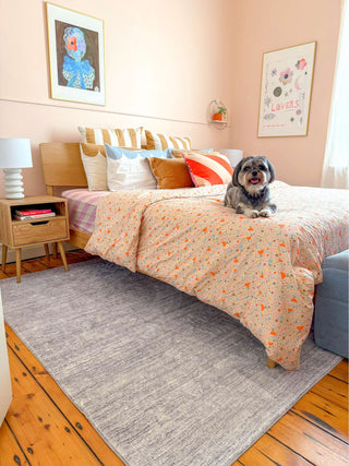 Tomi Grey Distressed Washable Rug