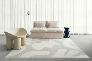 Whidbey Stone Abstract Indoor Outdoor Washable Rug