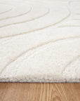 Plush wool pile of the Ellipse Cream Wool Rug | Simple Style Co