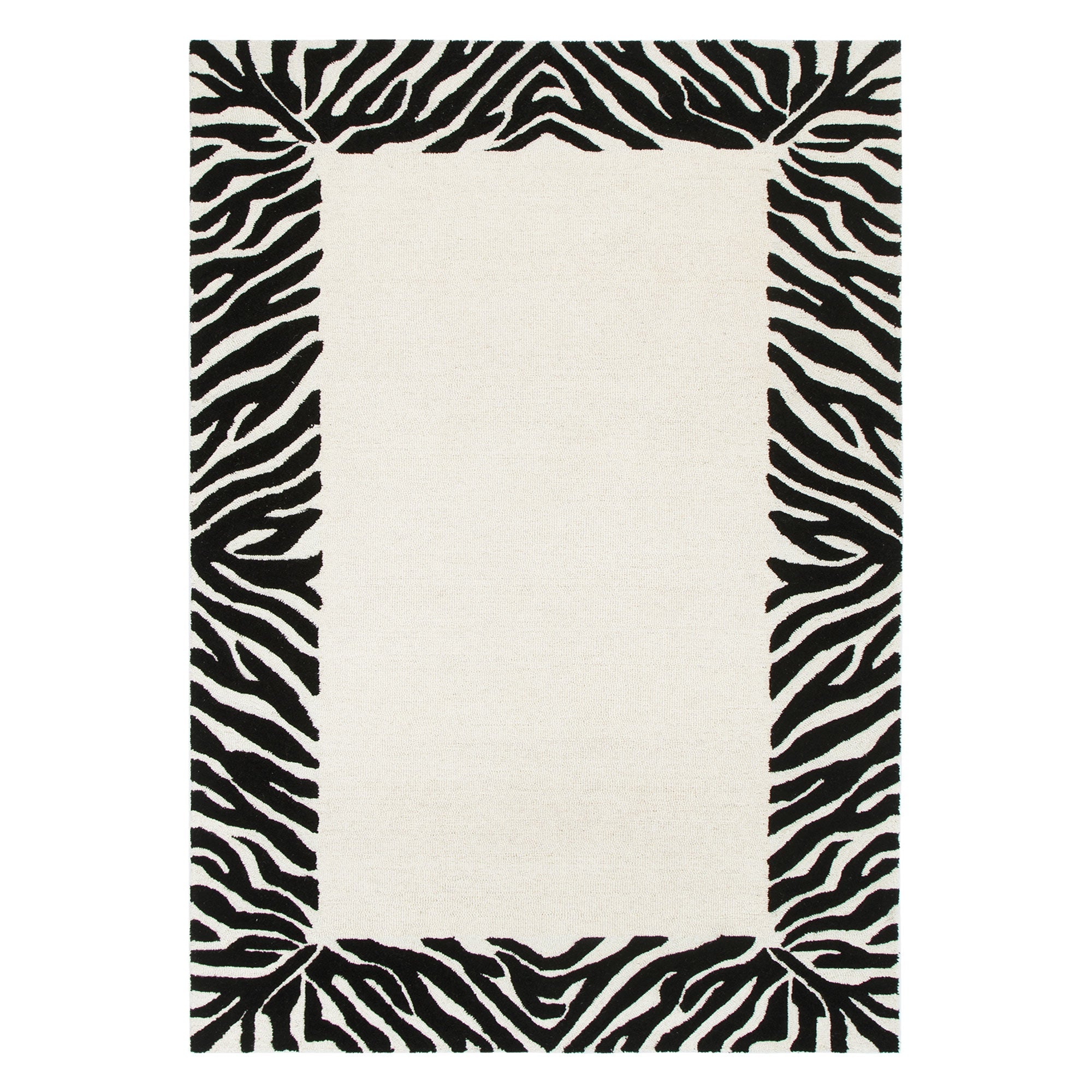 Zanzibar Zebra Print Wool Rug | Simple Style Co