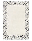 Leopard Cream Grey Wool Rug