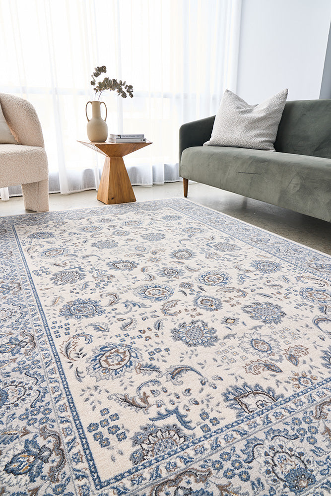 Melody Nain Cream Rug styled in living room | Simple Style Co
