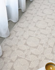 Close up view of the Prague Niko Silver Rug | Simple Style Co