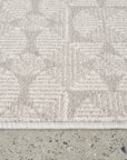 Side view of the Prague Niko Silver Rug | Simple Style Co