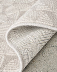 Close up view of the Prague Niko Silver Rug by Rug Culture | Simple Style Co