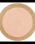 Florence Pink Round Jute Rug - Simple Style Co