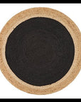 Polo Black Round Jute Rug - Simple Style Co 