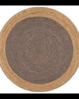 Atrium Polo Charcoal Grey Round Jute Rug - Simple Style Co