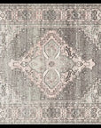 Avenue 703 Grey & Blush Traditional Round Rug - Simple Style Co