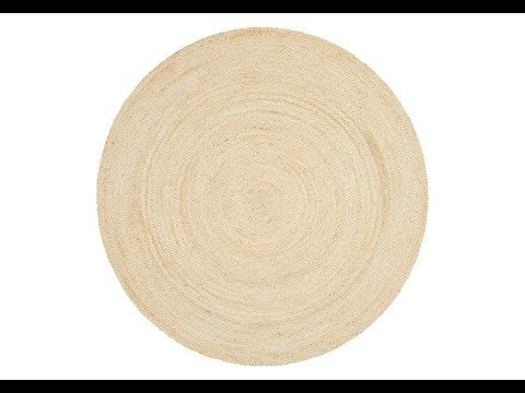Burleigh Bleached Jute Rug  Round - Simple Style Co