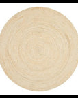 Burleigh Bleached Jute Rug  Round - Simple Style Co